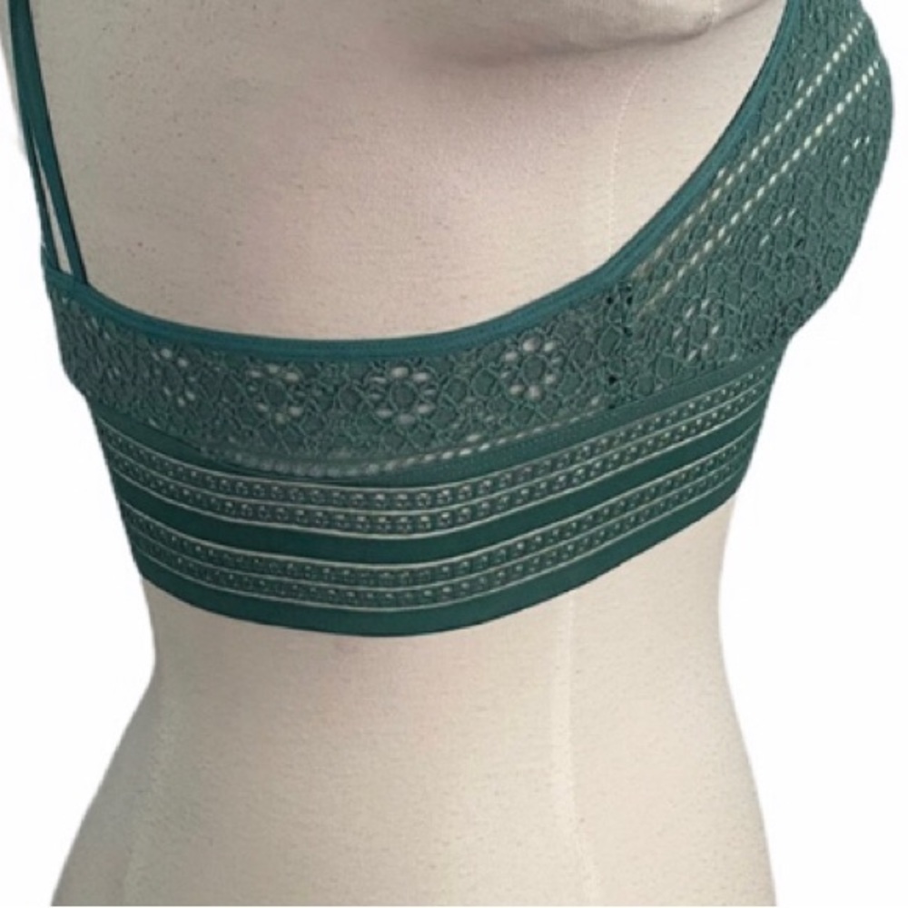 Anthropologie floreat green bralette sz- sm - Picture 7 of 7
